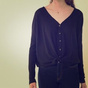 Urban Outfitters Thermal Button-Front Top